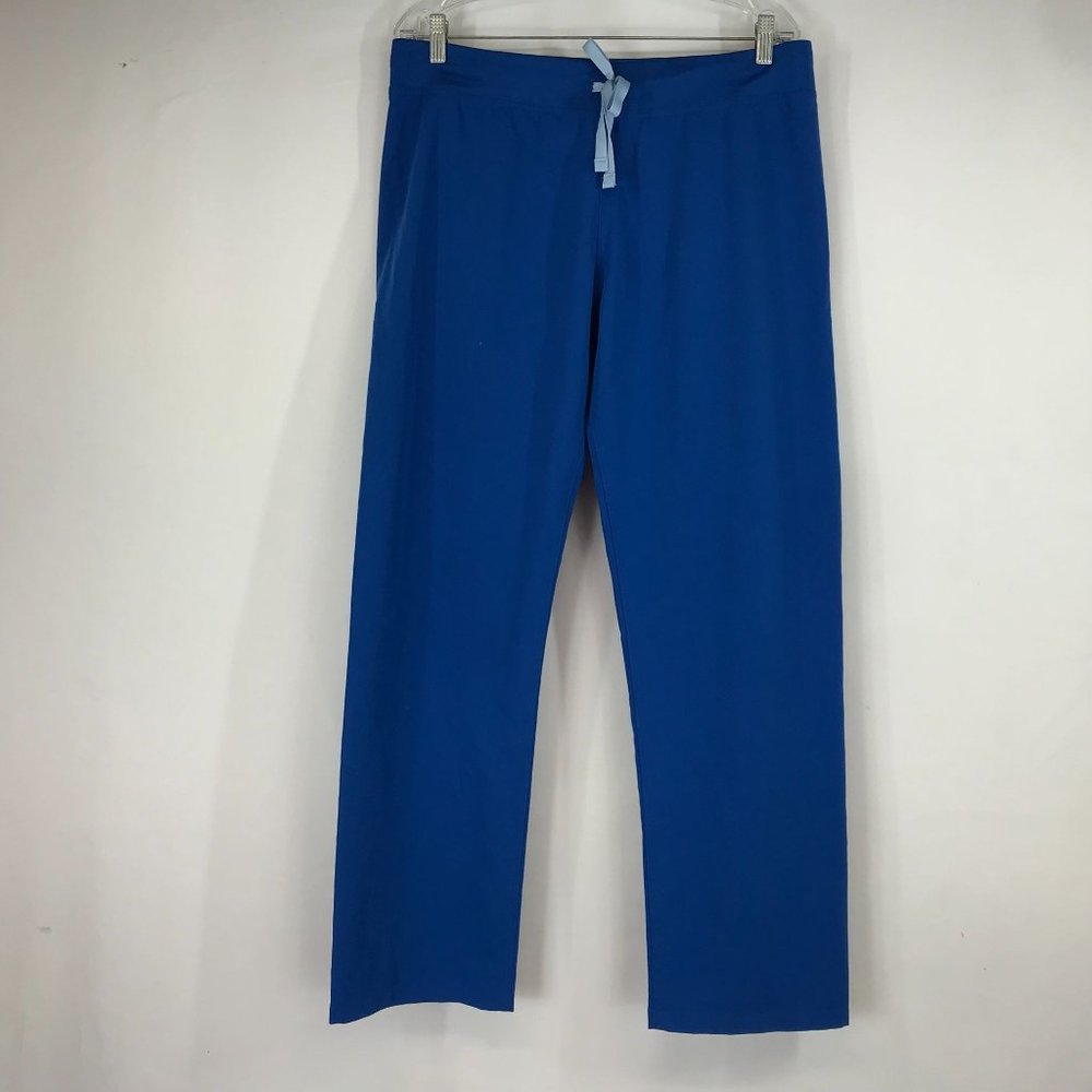 FIGS - WOMEN'S LARGE - BLUE ELASTIC DRAWSTRING WAIST UNIFORM SCRUB PANTS